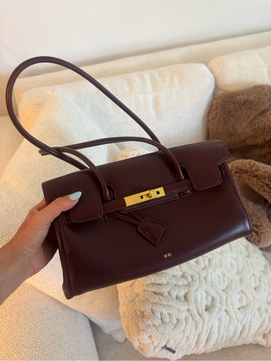 JW PEI Handbags - JW PEI NEW Burgundy Structured Shoulder Bag with Gold Hardware
